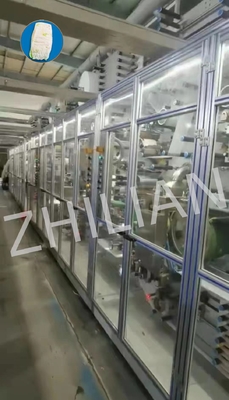 Linia do produkcji pieluch dziecięcych typu T 500 szt / min